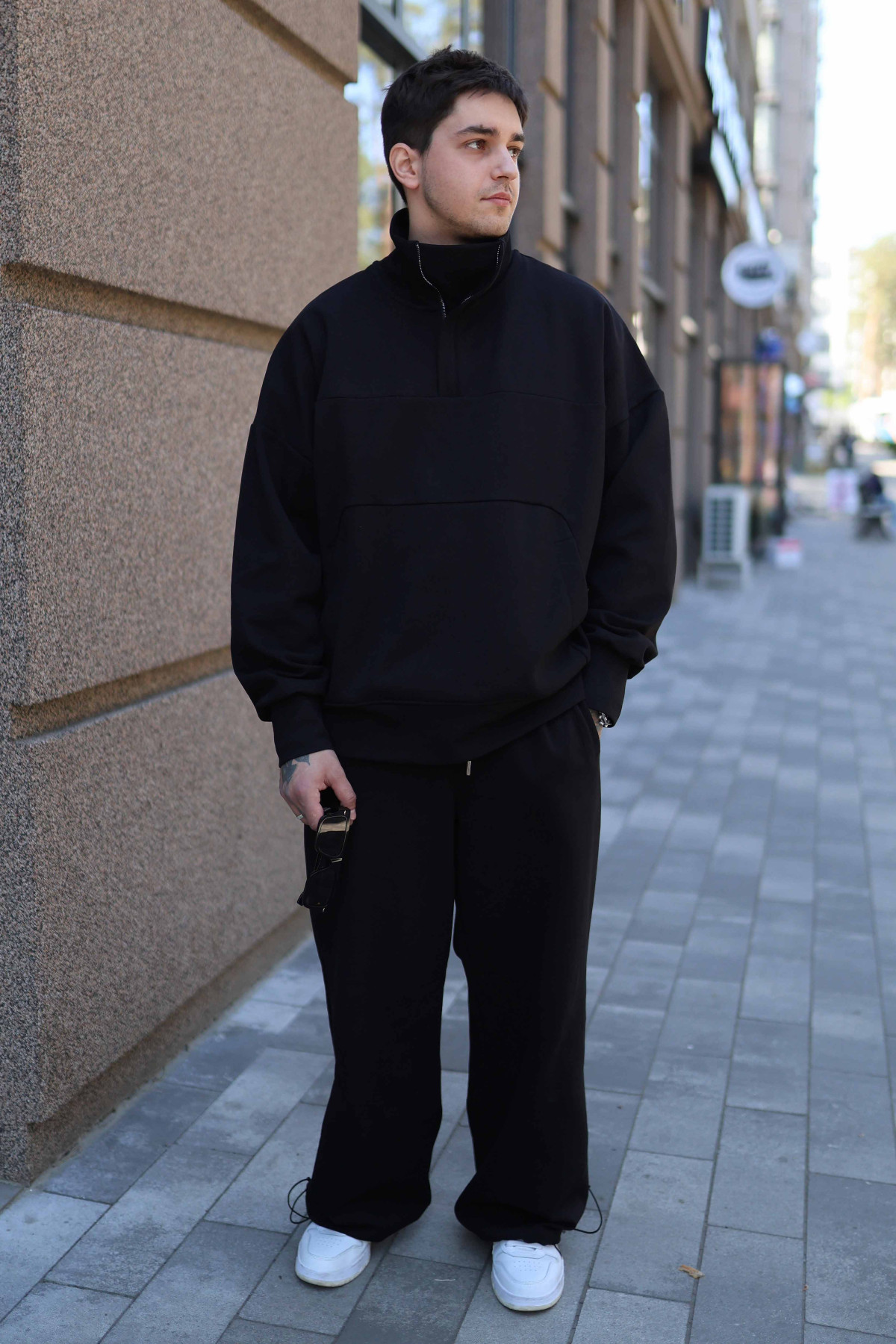 Костюм чоловічий Oversized Half-Zip Black