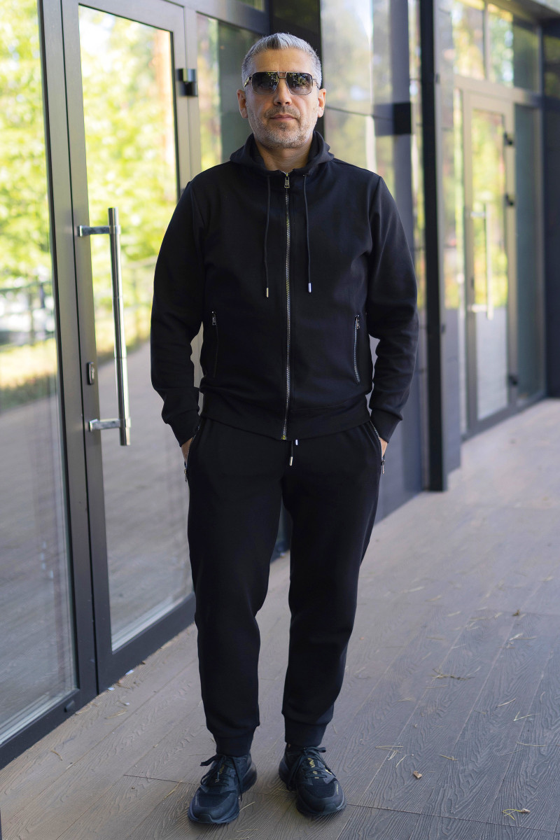 Костюм чоловічий Basic Zip Hoodie Black