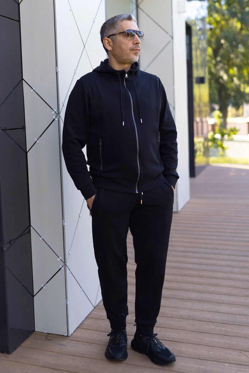 Костюм чоловічий Basic Zip Hoodie Black