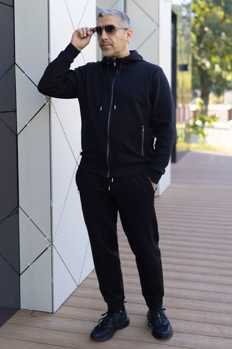 Костюм чоловічий Basic Zip Hoodie Black