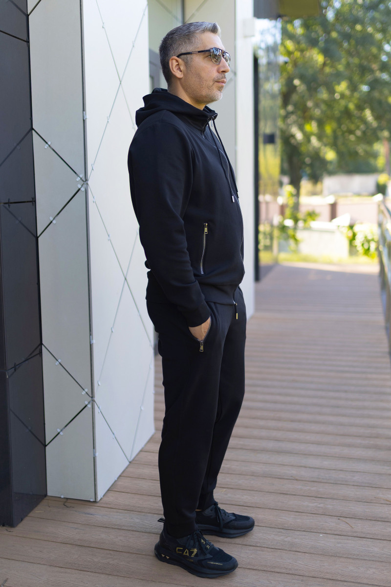 Костюм чоловічий Basic Zip Hoodie Black