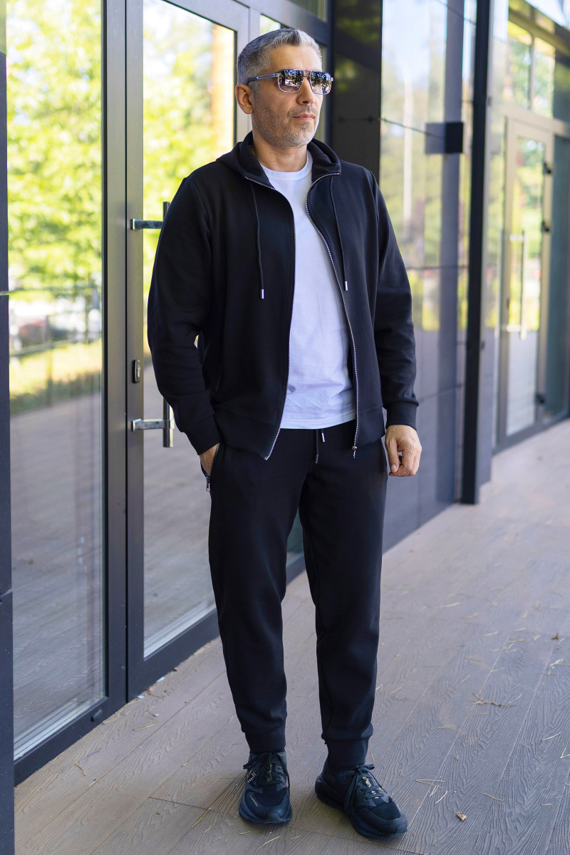 Костюм чоловічий Basic Zip Hoodie Black