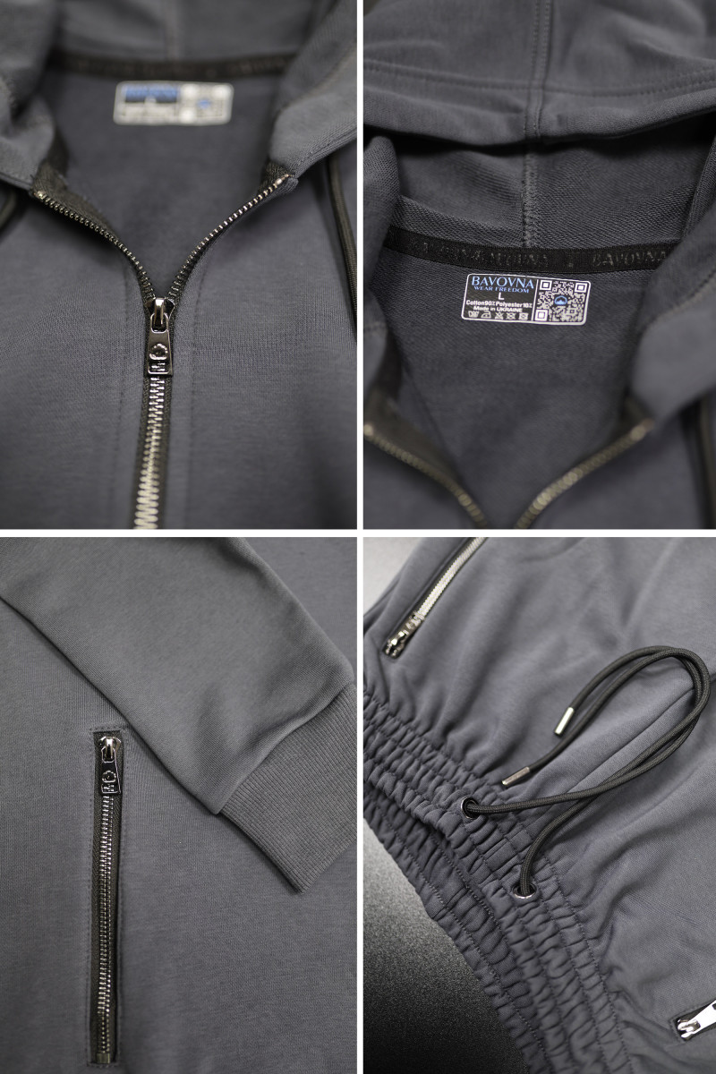Костюм чоловічий Basic Zip Hoodie Graphite