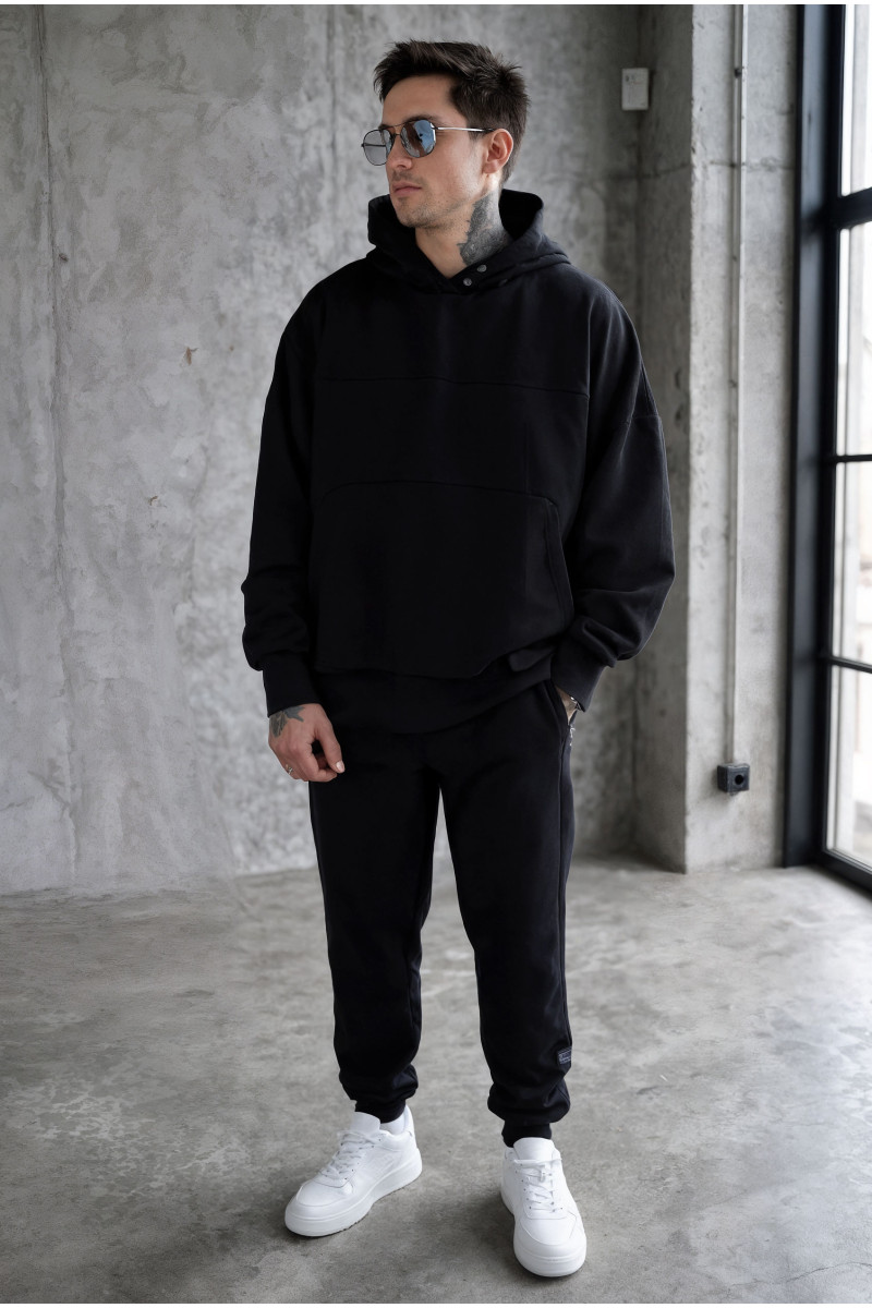 Кофта чоловіча Oversize Snap Hoodie Black
