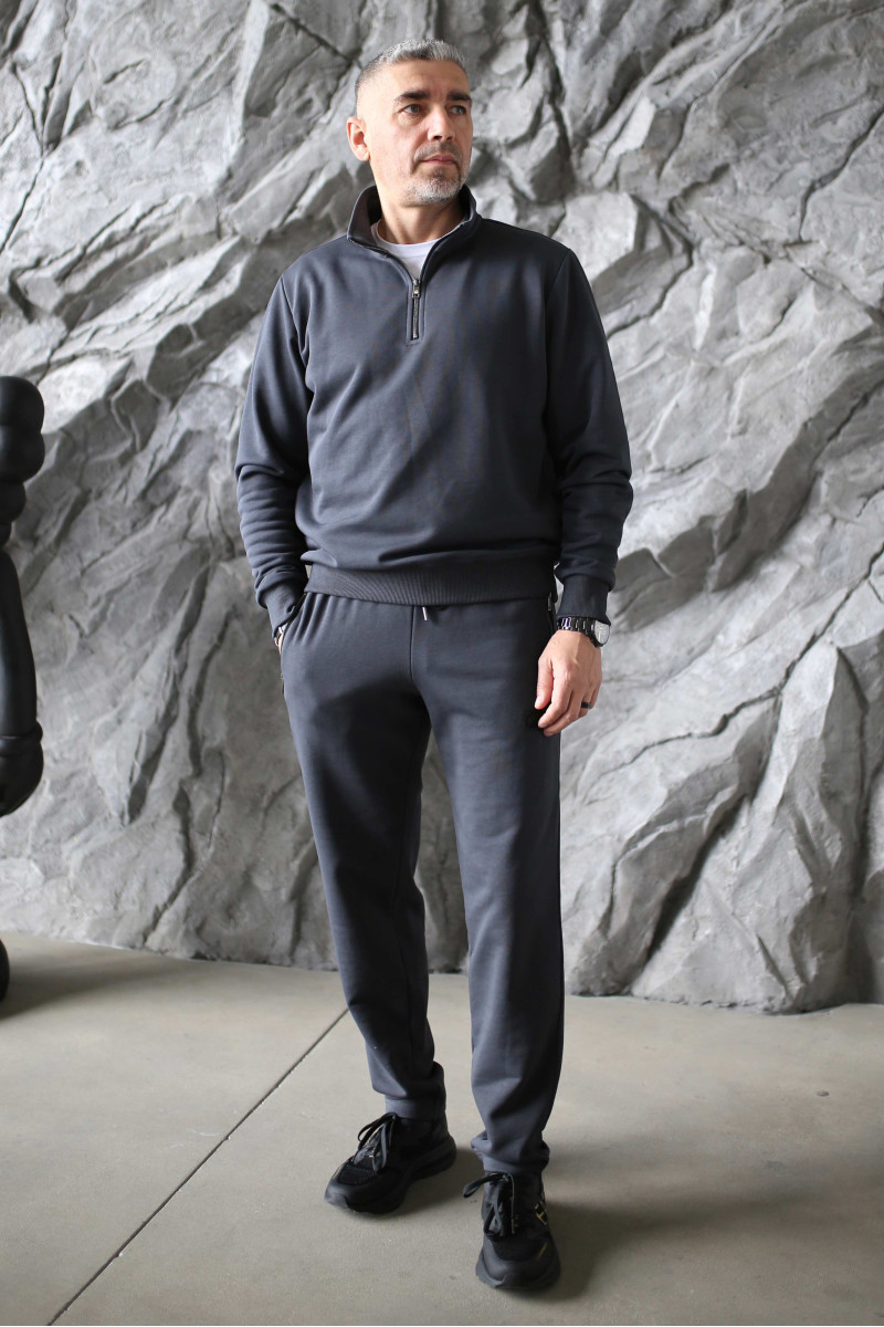 Кофта чоловіча Basic Zip Hoodie Graphite