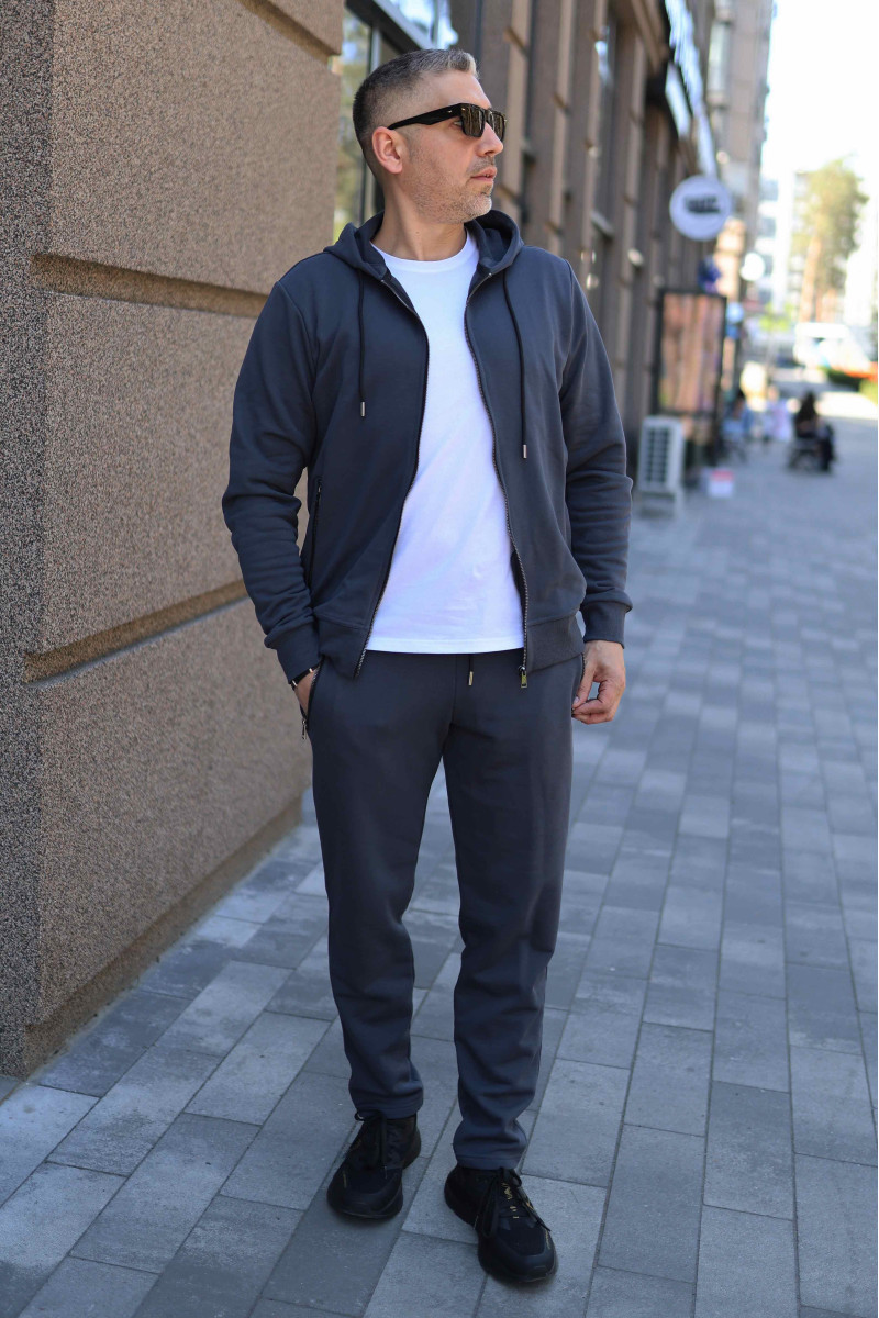Костюм чоловічий Basic Zip Hoodie Graphite
