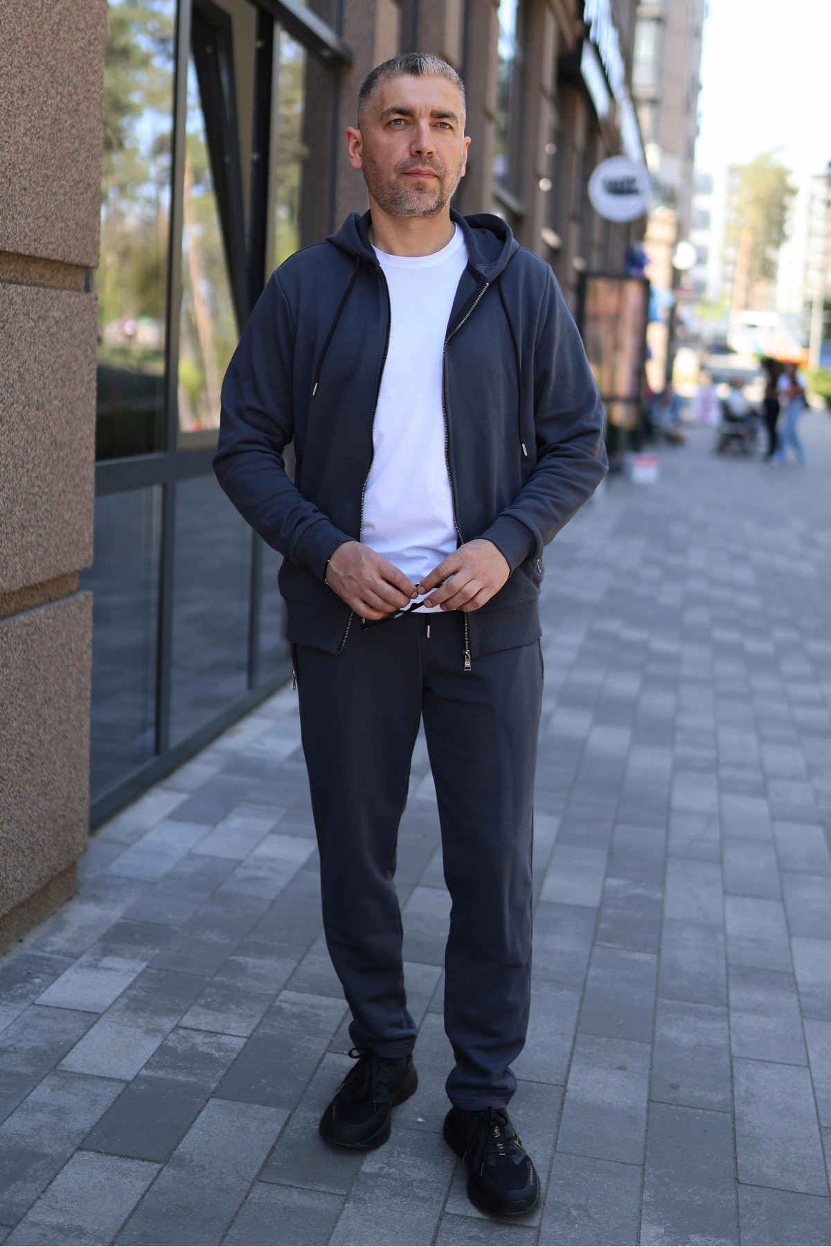 Костюм чоловічий Basic Zip Hoodie Graphite