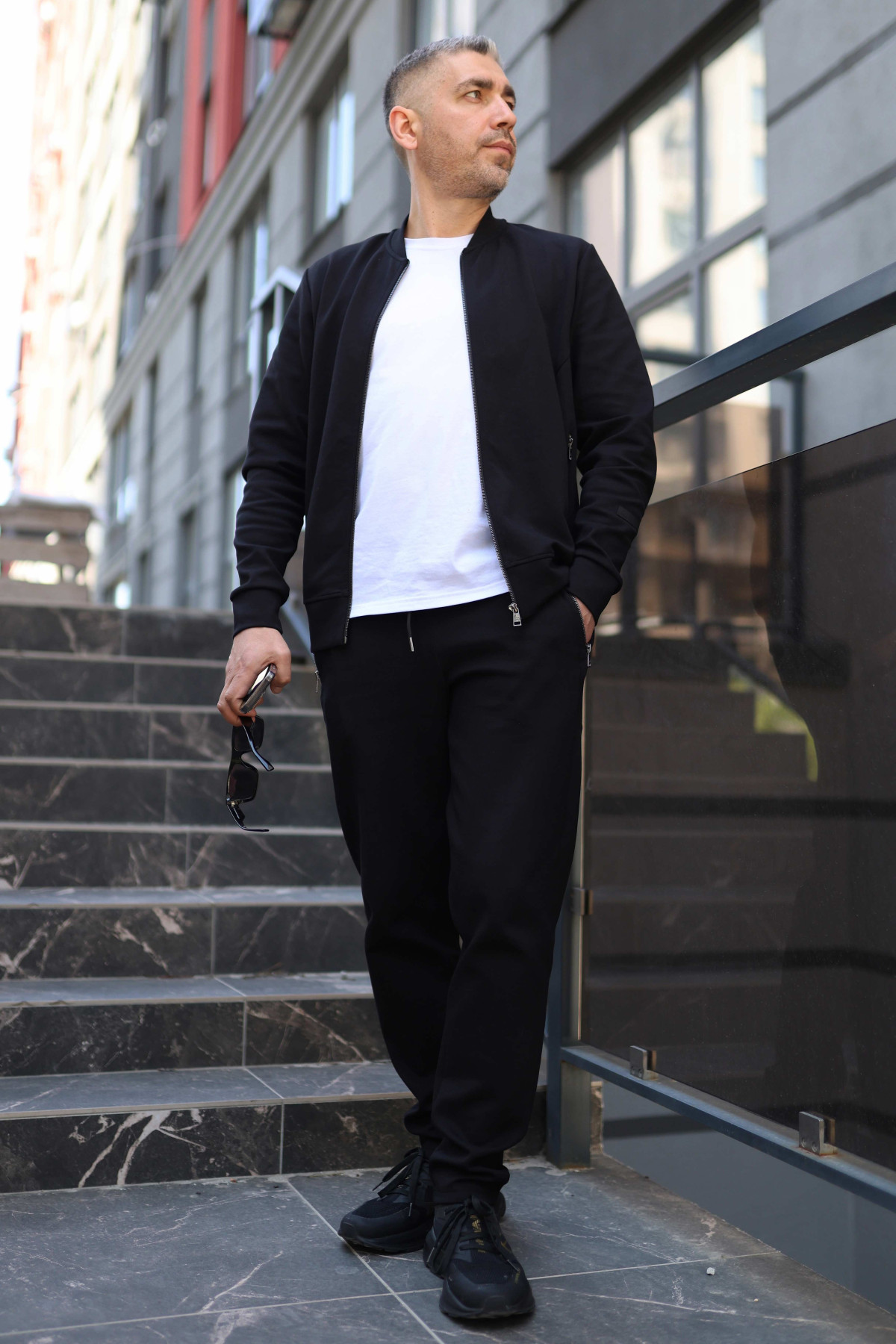 Костюм чоловічий Basic V-Line Black